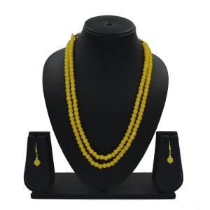 yellow-layered-necklace-set