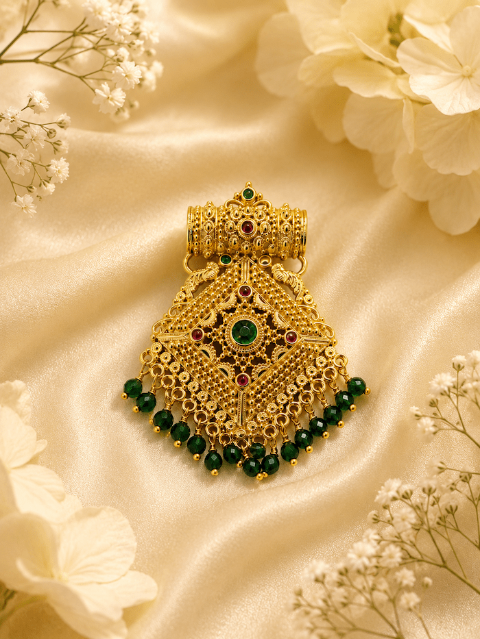 Traditional Gold Covering Pendant for Women