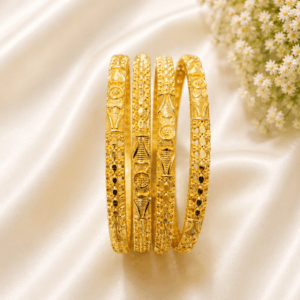 Traditional Gold-Plated Designer Bangles Set for Women