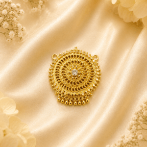Traditional Round Gold Covering Pendant for Women