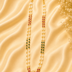 Elegant Pearl & Multi-Colour Beaded Long Necklace for Women