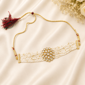 Elegant Kundan Pearl Choker Necklace for Women