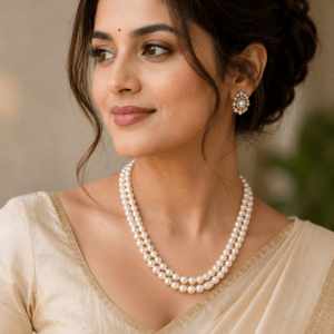 Elegant Double Layer Pearl Necklace for Women