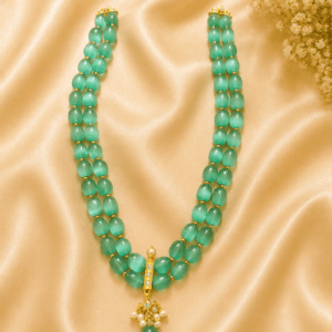 Elegant Double Layer Green Beaded Necklace for Women