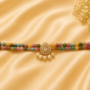 Luxury Multi-Colour Gemstone Beaded Choker Necklace for Women