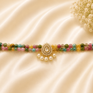 Luxury Multi-Colour Gemstone Beaded Choker Necklace for Women